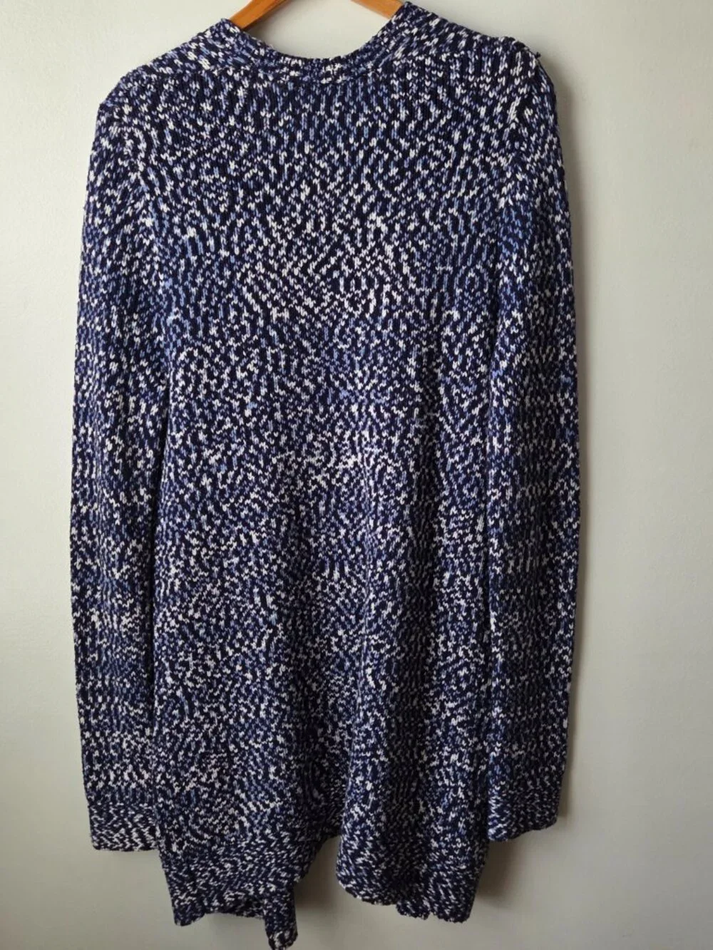 EUC NATURAL REFLECTIONS SOFT COTTON BLEND LONG OPEN CARDIGAN SWEATER SIZE M